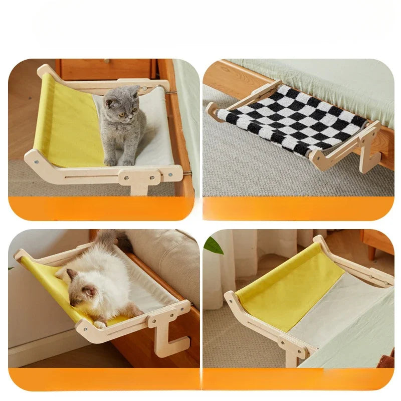 Cat bed, bedside, cat hammock, hanging cat nest, hanging nest, window sill, hammock, cat frame, window, balcony, pet supplies