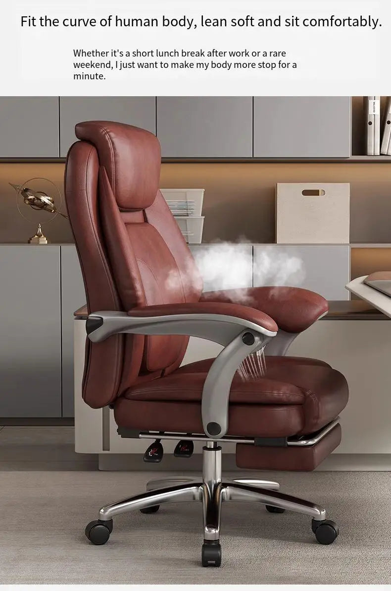 Foot Rest Ergonomic Office Chair Comfortable Designer Relax Luxury Swivel Office Chair Pliable Wheel Sillas Escritorio Furniture