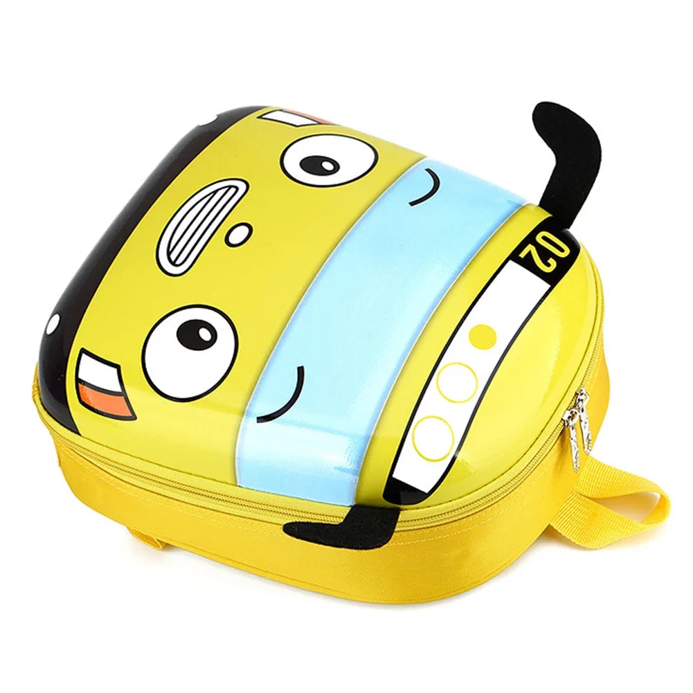 Cute 3D Cartoon Bus Kindergarten Children School Bag Backpack Girls Boys Satchel