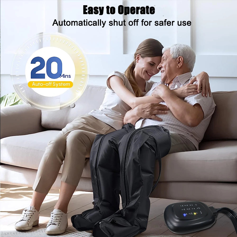 Air Compression Leg Massager Wraps Around The Feet Ankles Calves Muscles Massages And Relaxes Cycling Compression  Power Boots