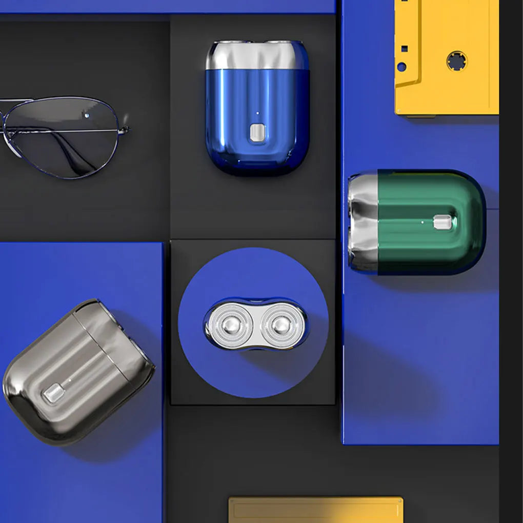 Mini Double Head Electric Shaver USB Rechargeable Waterproof Travel Rotary Razor Portable Men Hair Beard Trimmer Electric Razor