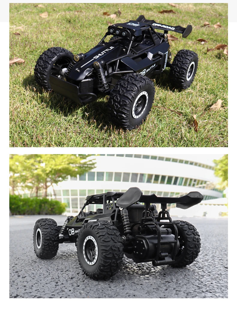 ZWN 1:16 2.4Gh Model RC Car With LED Lights 2WD Off-road Remote Control Climbing Vehicle Outdoor Cars Toys for Boys Girls Gifts