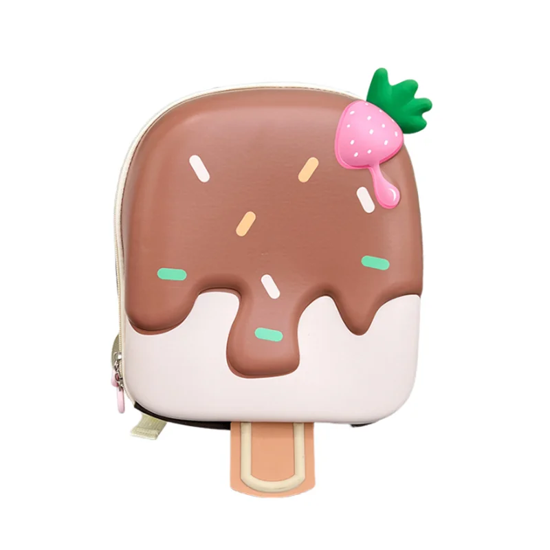 2024 New Korean Version Ice cream Shape Children's Backpack Kindergarten Schoolbag 3-5 Years Old Boys Girls Cute Children Bag