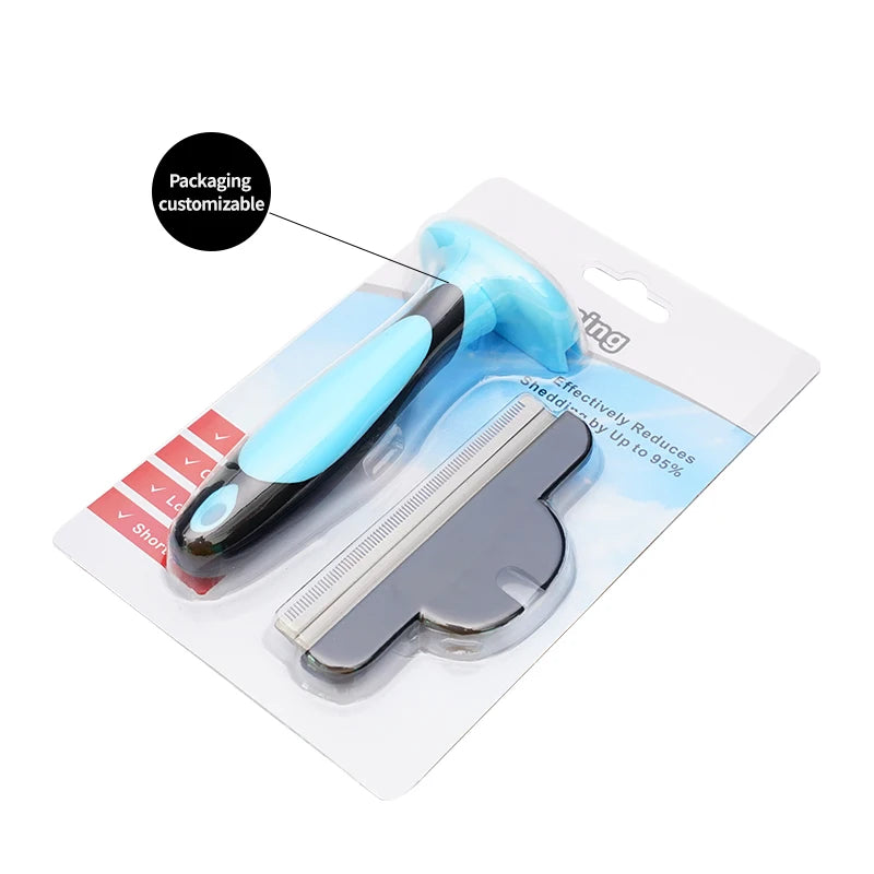 Stainless Steel Pet Dematting Comb for Dogs & Cats - Deshedding Undercoat Rake Brush with Dense Teeth - Professional Grooming To