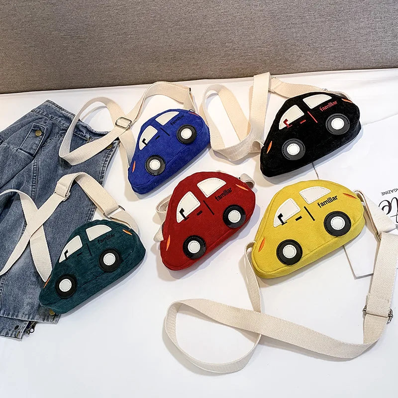 Cartoon Children Bags Cute Car Boy Girl Travel Mini Snack Messenger Bags Kids Crossbody Bags Fashion Shoulder Bags