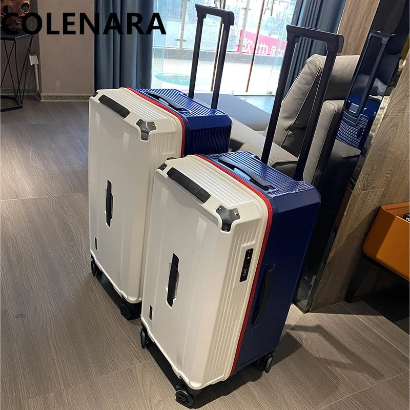 COLENARA High Quality Luggage 28"30" Large Capacity Trolley Case 22"26 ABS+PC Cart Type Duffel Bag 32"34 Inch Travel Suitcase