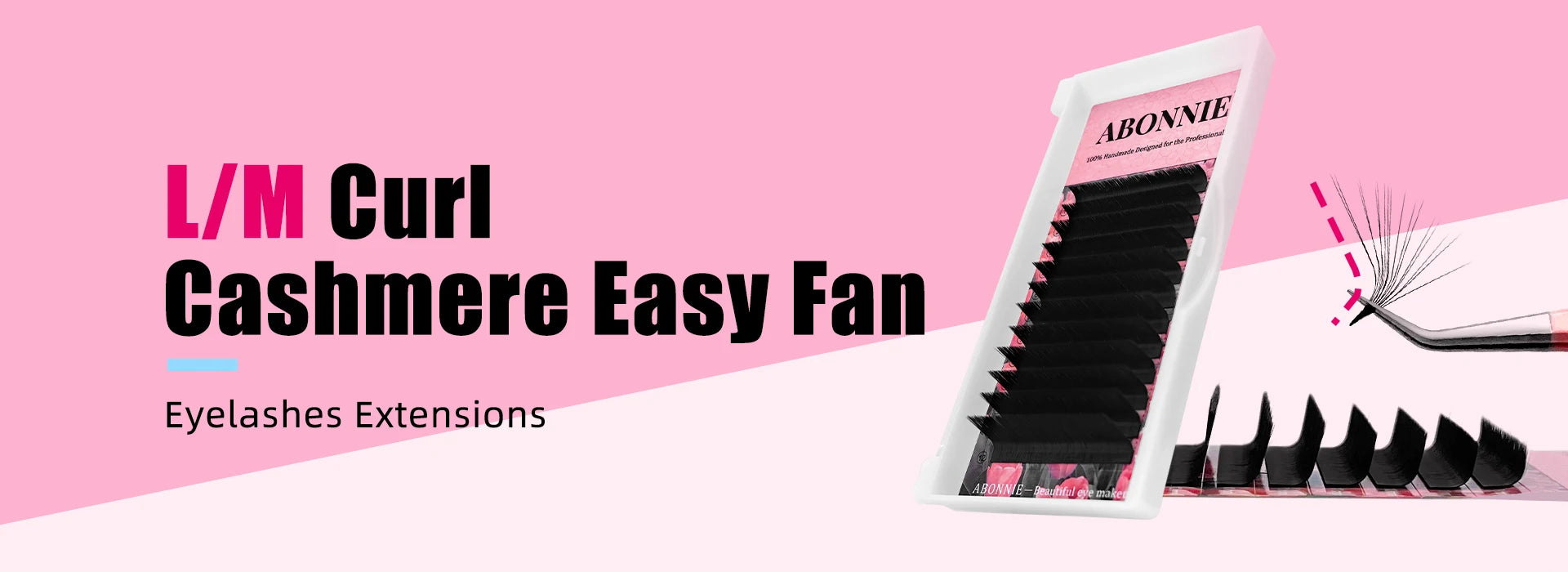 Abonnie Super Soft Blomming Lashes Easy Fan Eyelash Extensions Mega Volume Fans 8-25m All Size Eyelashes Supplies for Eye Beauty