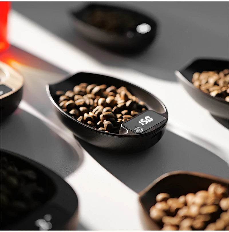 HW-3BOMEBR Coffee Bean Scale and Spray Bottle Kit Espresso Scale 0.1g Precision Mini Coffee Scale ABS Digital Kitchen Scale