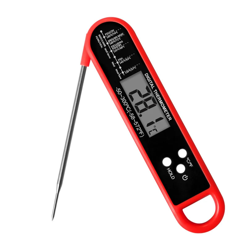 Digital Meat Thermometer for Cooking, Kitchen Food Thermometer for BBQ Grill Smoker Oil Fry Candy Instant Read Thermometer