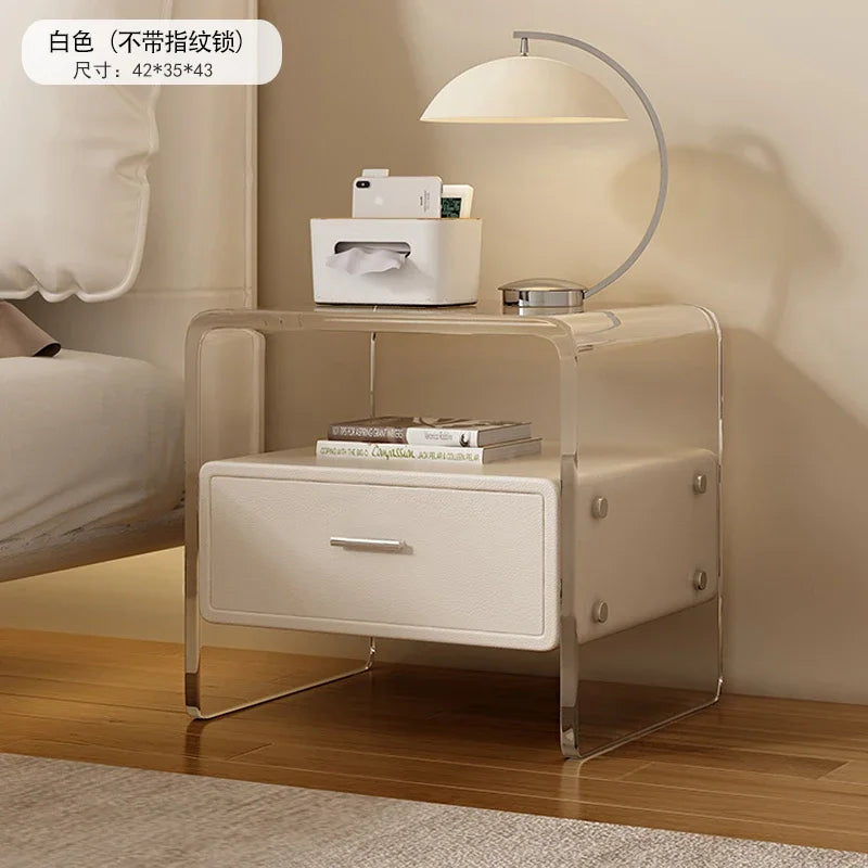 Acrylic Minimalist Nightstand Storage Trendy Drawer Simple Bedside Table Modern Simple Mesitaa De Noche Bedroom Furniture