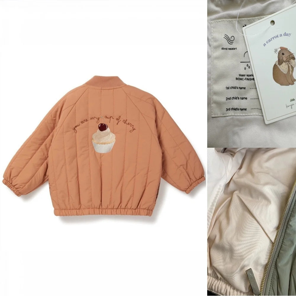 2025 KS Winter Baby Boys Lambswool Jackets Coat Kids Cotton Outerwear Toddler Girl Fleece Flight Suit Jacket Children's Clothing