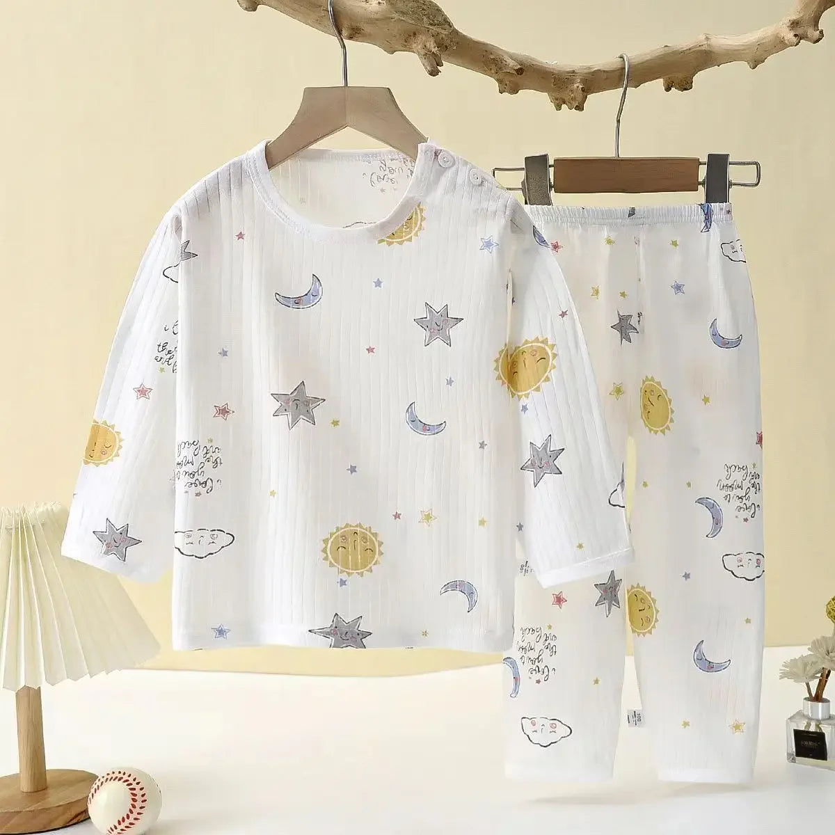 Children Sets Cotton Kids Clothes Long/Short Sleeve Home  Sleepwear Children's Clothing Boy Girl Autumn winter Tops Pants Suits