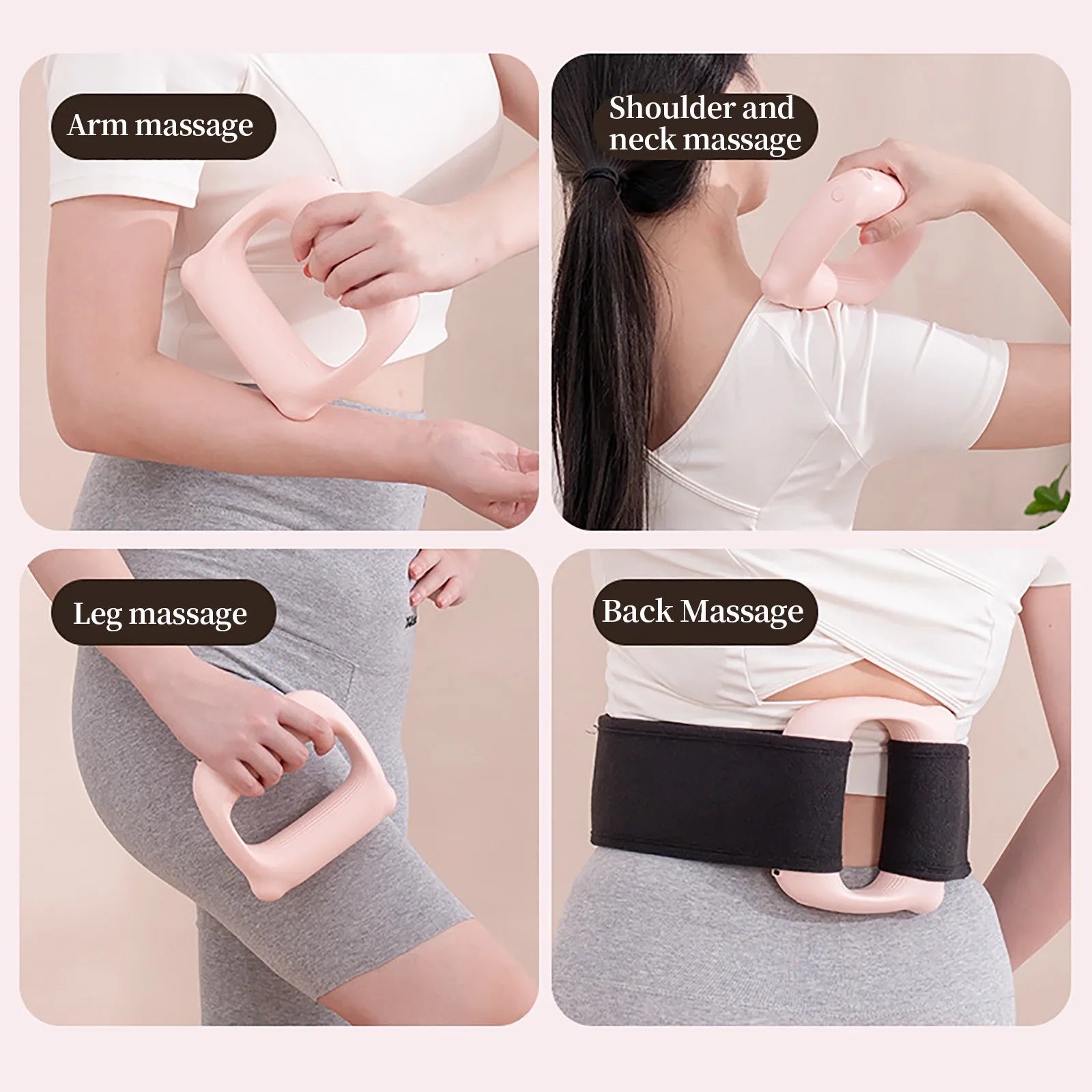 Portable Percussion Fascia Ring USB Charging Massage Belt Vibrating Neck Membrane Massage Relaxation Shoulder Massage