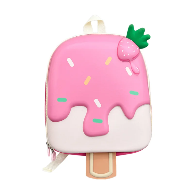2024 New Korean Version Ice cream Shape Children's Backpack Kindergarten Schoolbag 3-5 Years Old Boys Girls Cute Children Bag