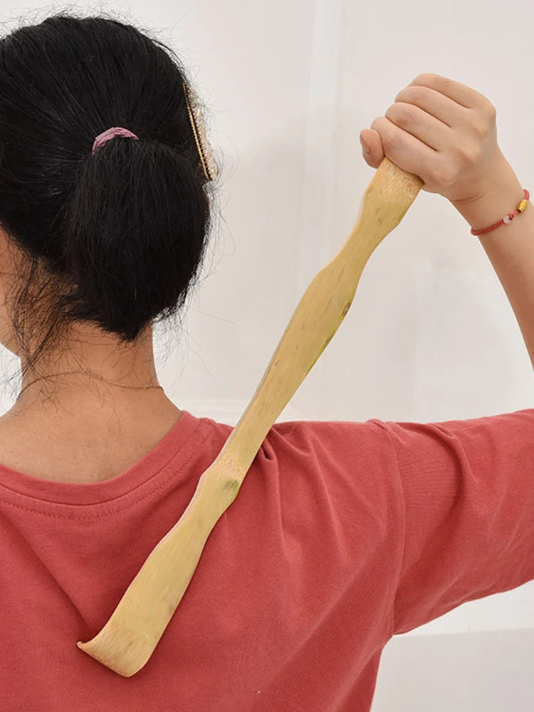 Bamboo Back Scratcher Aid Stick Scratching Massage Roller Long Wooden Body Large Stick for Men and Women Back Scratcher Massager
