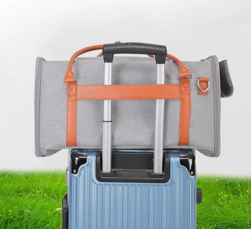 Portable Pet Carrier Backpack with Wheels Cat Cart Portable Supplies for Going Out Folding Luggage Pets Bag Products Supplies