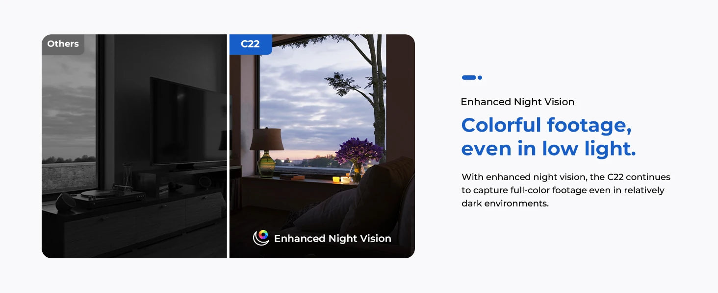 IMILAB C22 3K Security Indoor Camera - 360° View Home Camera with Color Night Vision for Baby/Pet Monitor WiFi6 AI Detection