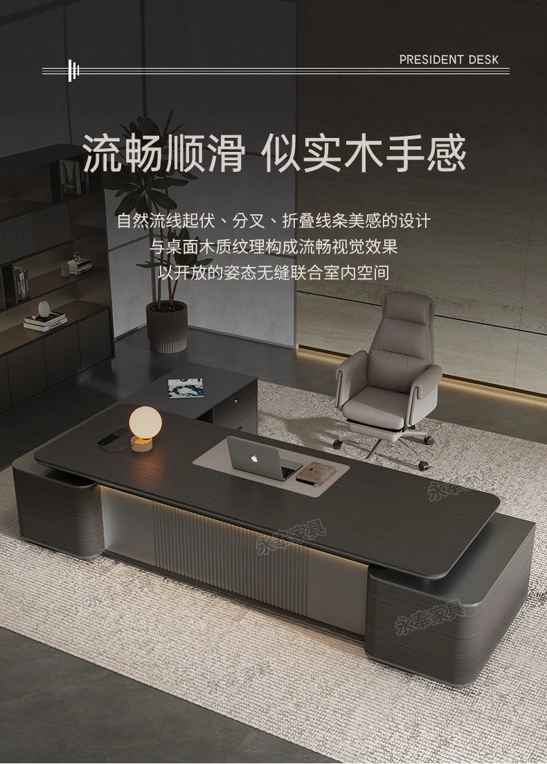 Organizer Luxury L Shape Computer gamer table cabinets executive Work office desk Multifunctional cable box Work Desk Table home