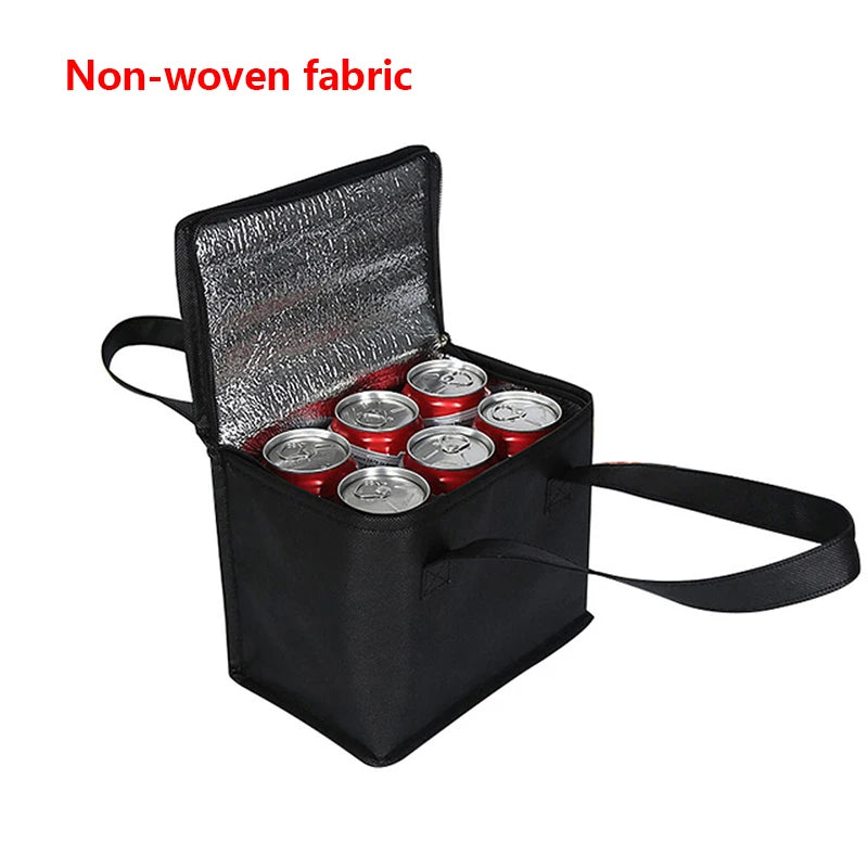 Portable Lunch Cooler  Beer Delivery Bag Folding Insulation Picnic Ice Pack Food Tote Thermal Bag Drink Carrier Insulated Bags