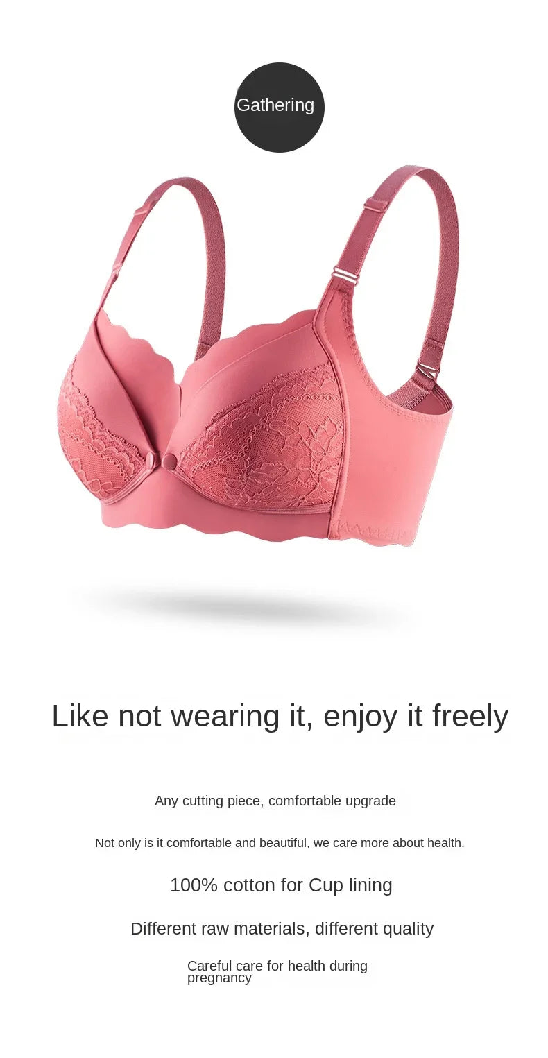 Front Open Nursing Bra Maternity Cotton Breastfeeding Pregnant Women Bralette Wire Free Maternal Underwear Lactation Clothes