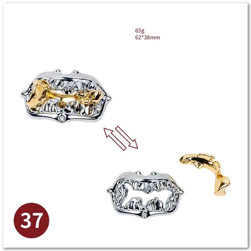 Classic IQ Metal Brain Magic Baffling Puzzles Game Toys for Children Adults Funny Gifts