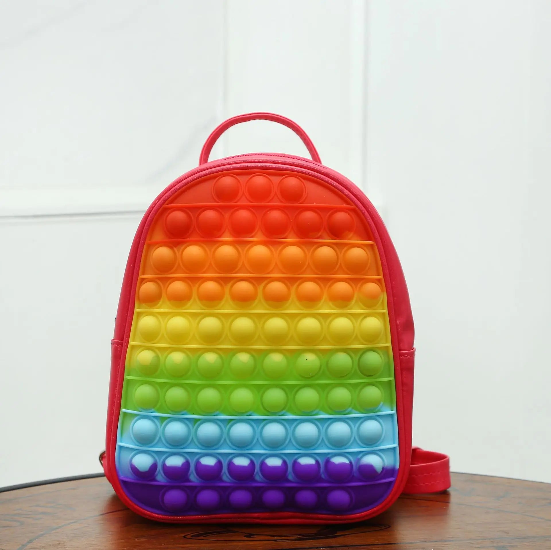 Multi-Color Backpack Silicone Push Its Bubble Fidget Toys Student Backpack for Children Girls Pops Bags Stress Relief Toy Gift