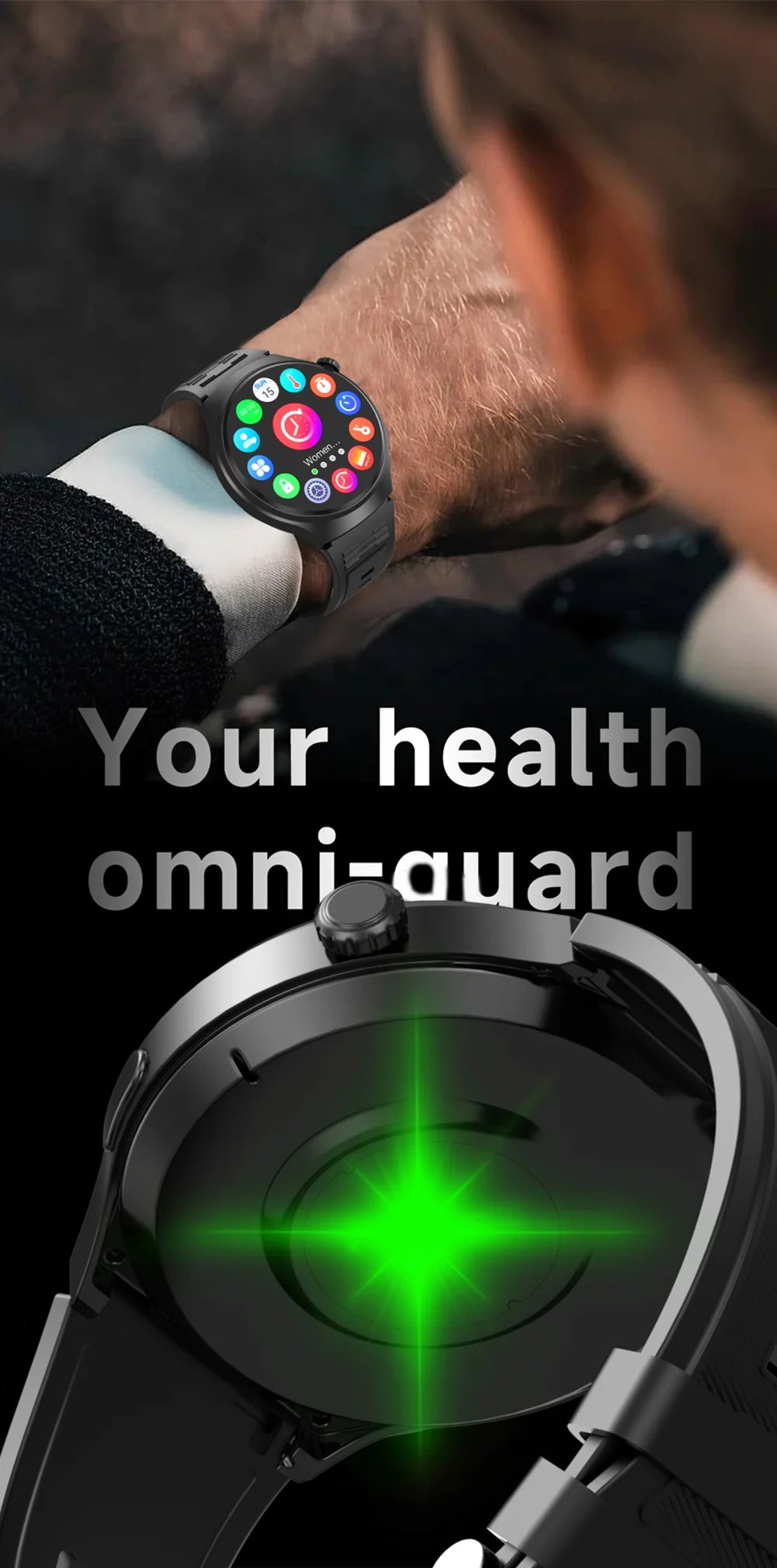 LAXASFIT 2025 New Men's Smart Watch HD Screen Heart Rate Bluetooth Call NFC Smartwatch For Men Women Holiday Gifts