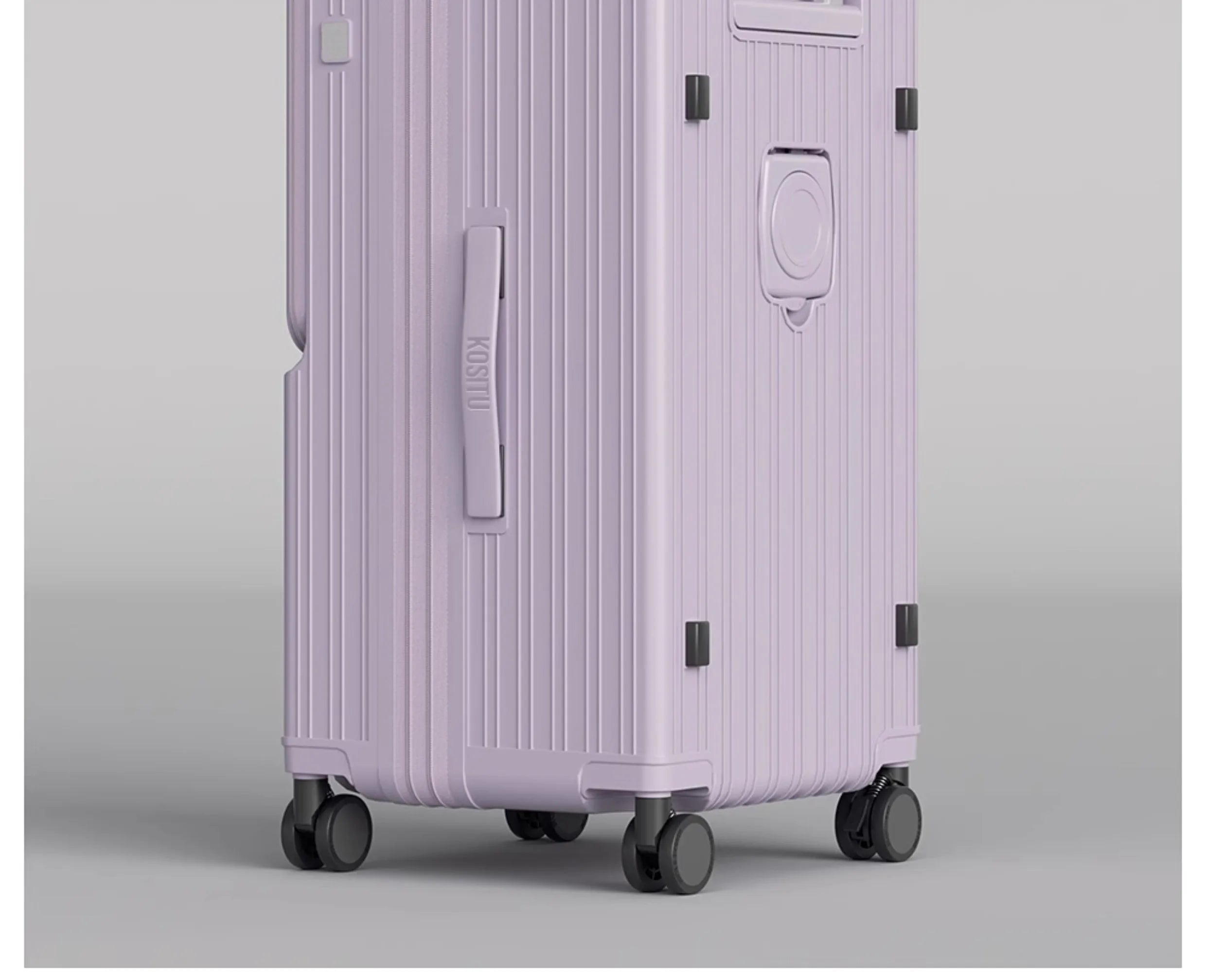 KLQDZMS Cabin Suitcase 20"22"24"26"28"30 Inch Large Capacity Trolley Case USB Charging Boarding Box Front Opening Luggage