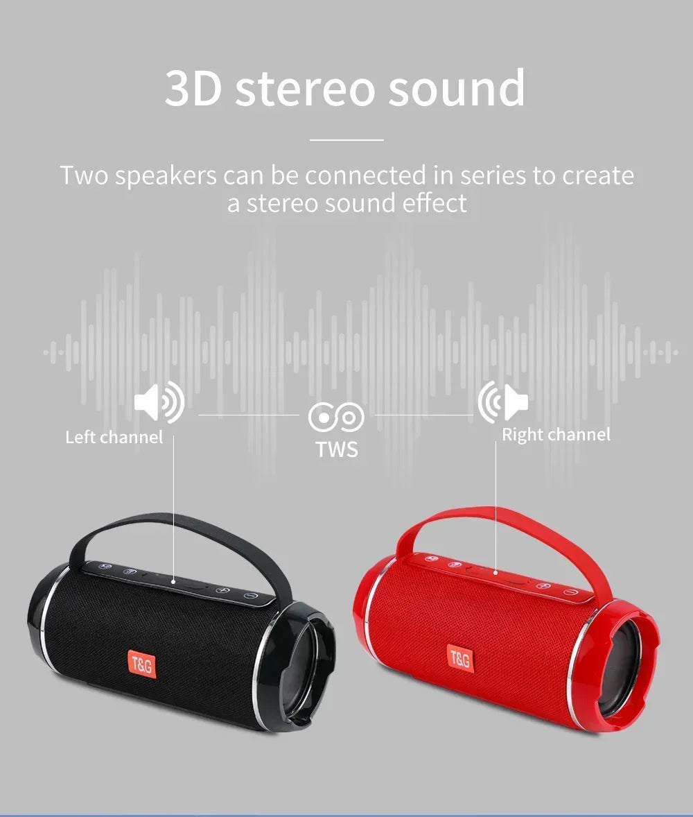 T&G TG116C Bluetooth Speakers Wireless Powerful Portable Speakers Box Outdoor Speaker Subwoofer Music Center Boom Box With Radio