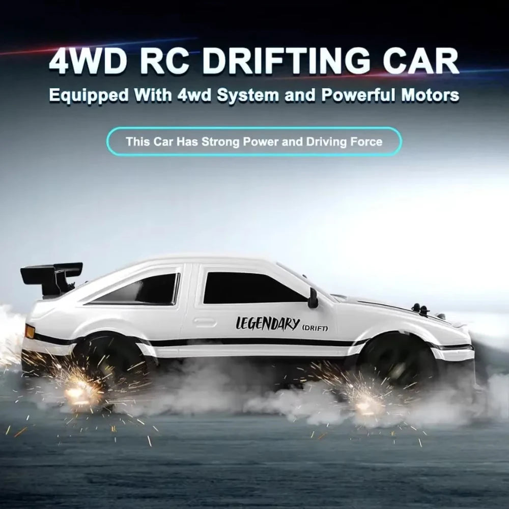 1/16 RC Car AE86 4x4 High-Speed RC Drift Cars 2.4G Remote Control Racing Vehicle 18km/h Waiting For Light Spray Toys for Boys