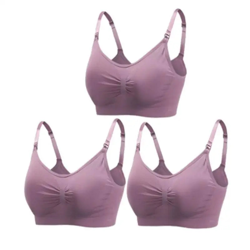 3pcs/Set High Quality Maternity Nursing Bras Cotton Breastfeeding Pregnant Underwear Seamless Large Size Breathable Bra Push Up