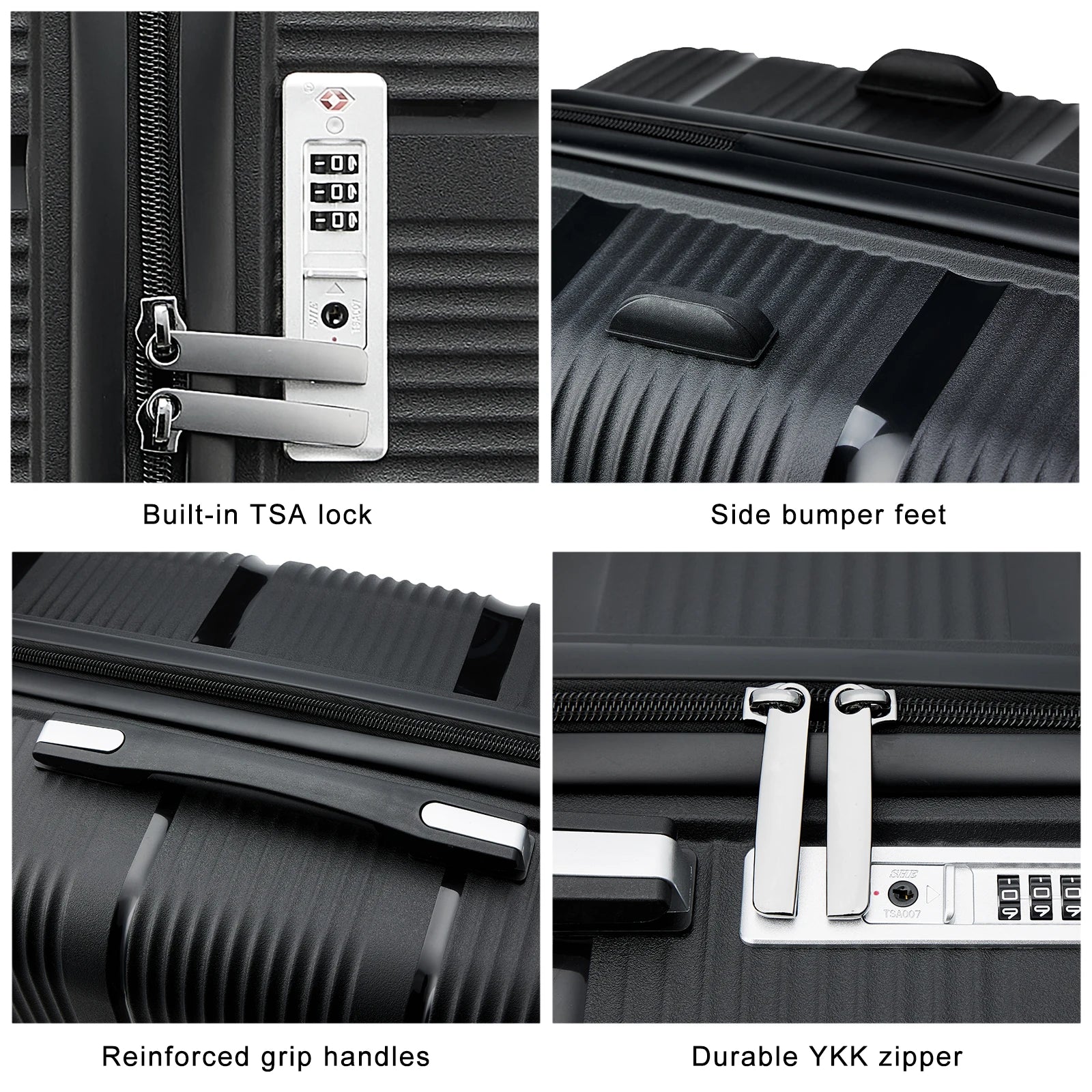 Travel Suitcase Rolling, Carry on Boarding Luggage Cabin Set with Cosmetic Case Spinner Wheels Travel Trolley Case 13 20 Inch