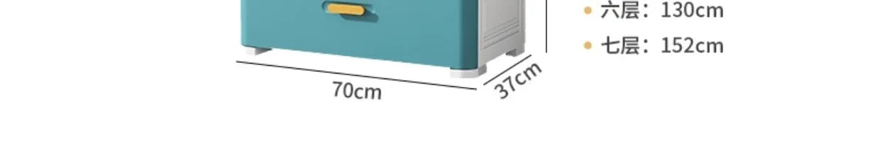 Thickened Drawer Storage Cabinet, Multi-Layer PP Organizer, Silent-Wheel Bedside Cabinet, Modern Large-Capacity Home Storage Box