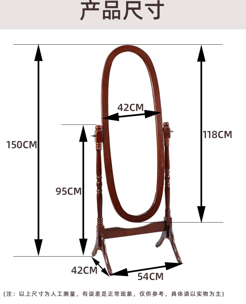 Standing Bed Room Mirrors Full Body Floor Nordic Design Long Mirrors Full Body Long Princess Espejos Decorativos Room Decoration