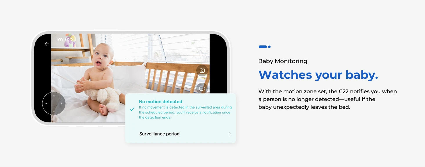 IMILAB C22 3K Security Indoor Camera - 360° View Home Camera with Color Night Vision for Baby/Pet Monitor WiFi6 AI Detection