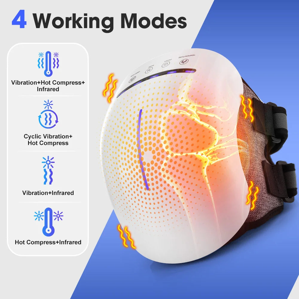 Electric Infrared Hot Comnpress Knee Massage Air Pressure Vibration Physiotherapy Massage Instrument Knee Joint Rehabilitation