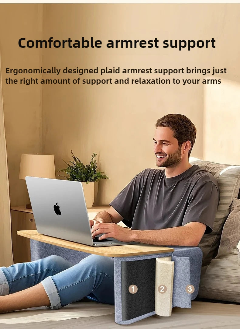 Multi-Functional Knee Laptop Desk Lazy Sofa Tray Table Bed Writing Stand Reading Gaming Table for Small Space Use