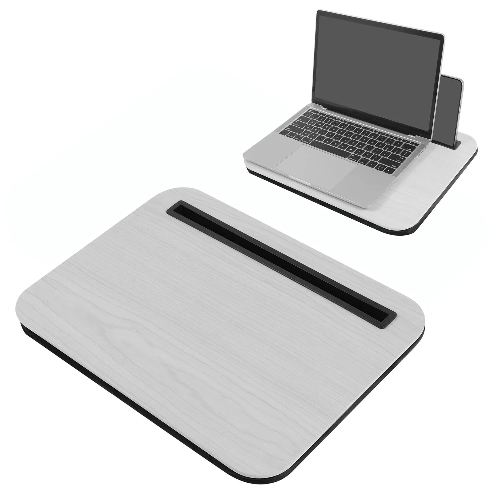 Lap Desk with Tablet Slot Portable Lap Laptop Desk Lightweight Stable Laptop Desk Tray Lap for Working in Bed