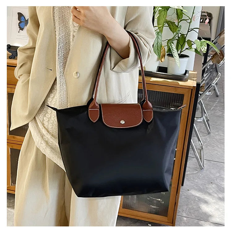 Women's shoulder bag new large-capacity tote bag armpit bag female Longxiang bag fashionable handbag