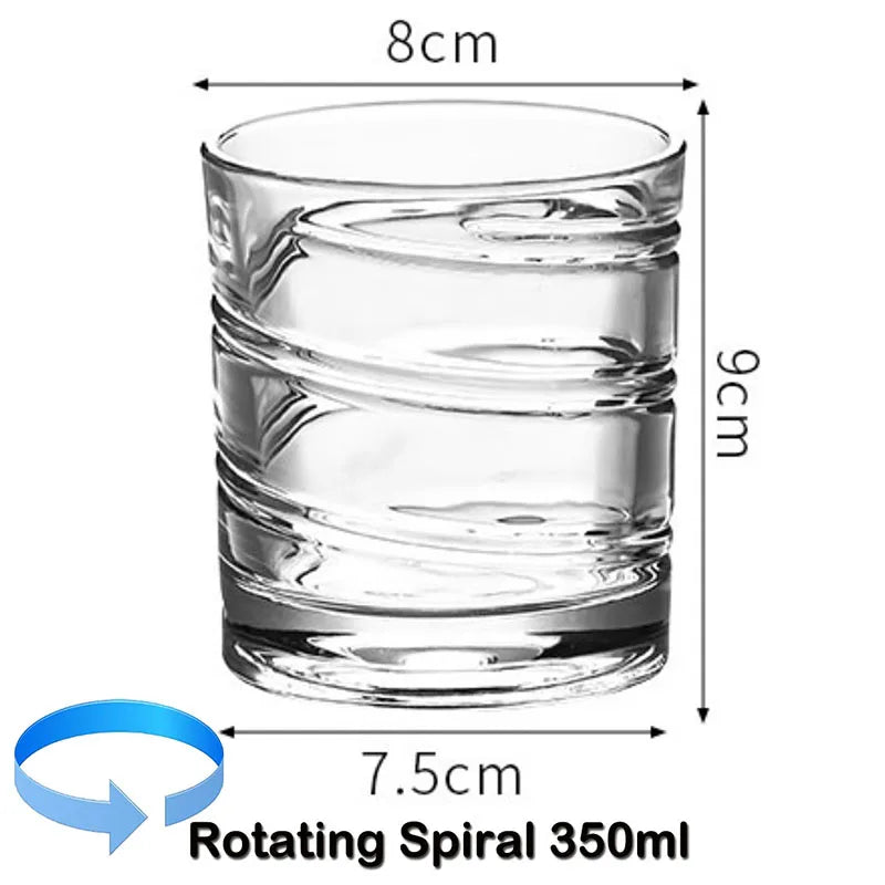 1PCS Rotating Whiskey Glass Old Fashioned Glass for Drinking Bourbon,Scotch,Cocktails or Tea,Whiskey
