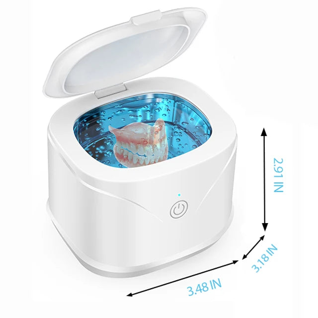 KUNPHY 46kHz Ultrasonic Cleaner Mini Portable Washing Machine Timer Ultrasound Bath Sonic Cleaning Devices for Dentures Aligner