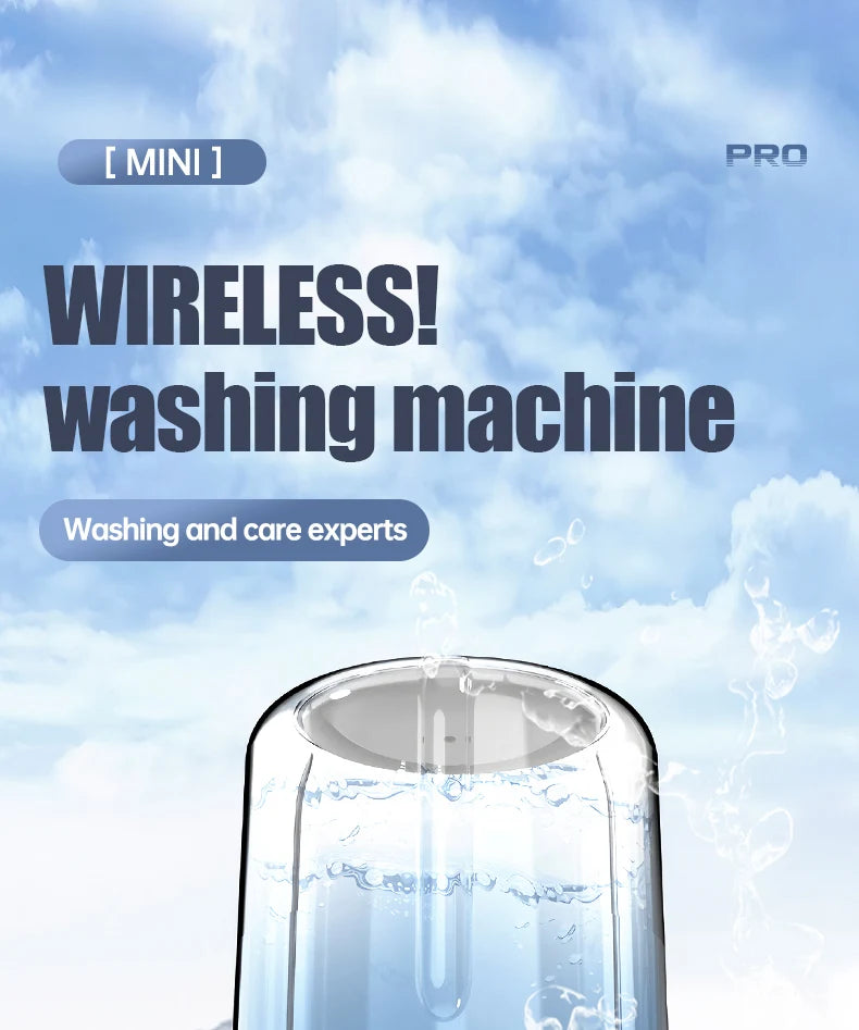 F1 portable mini washing machine with USB charging, silent and fully automatic washing machine, a must-have for dormitory travel