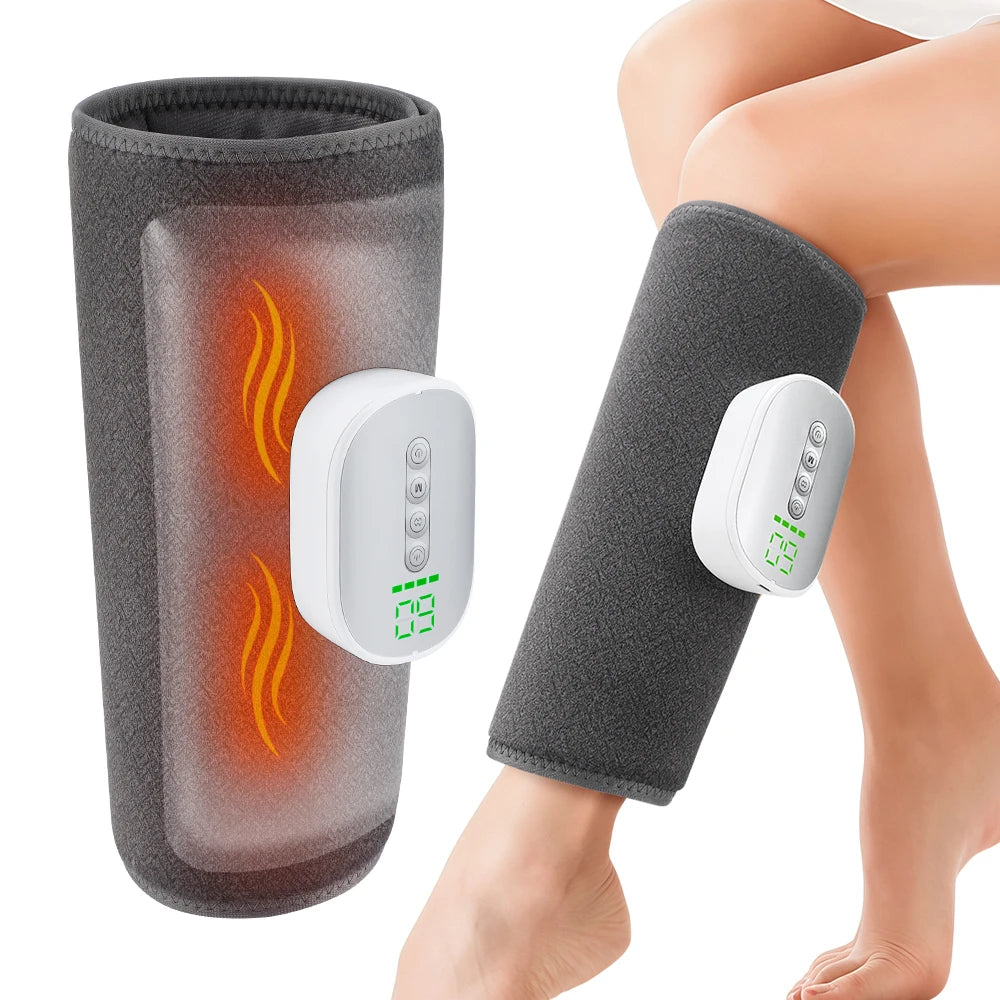 Eletric Air Pressure Calf Massager Wireless Heating Leg Massage 4 Modes Airbag Compresstion Relax Foot Muscle Relieve Fatigue