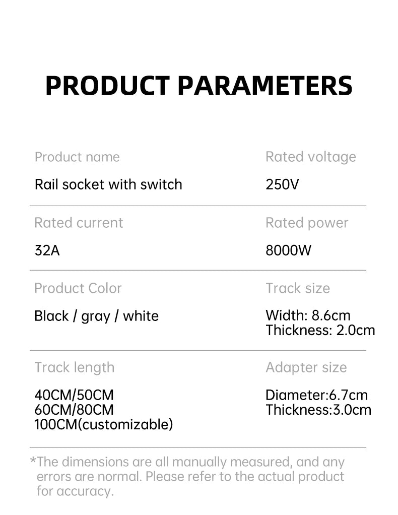 Universal Home Kitchen Bathroom Office Sockets Pop Replaceable High-end Quality Wall Power Track Socket EU UK FR US THA Standard