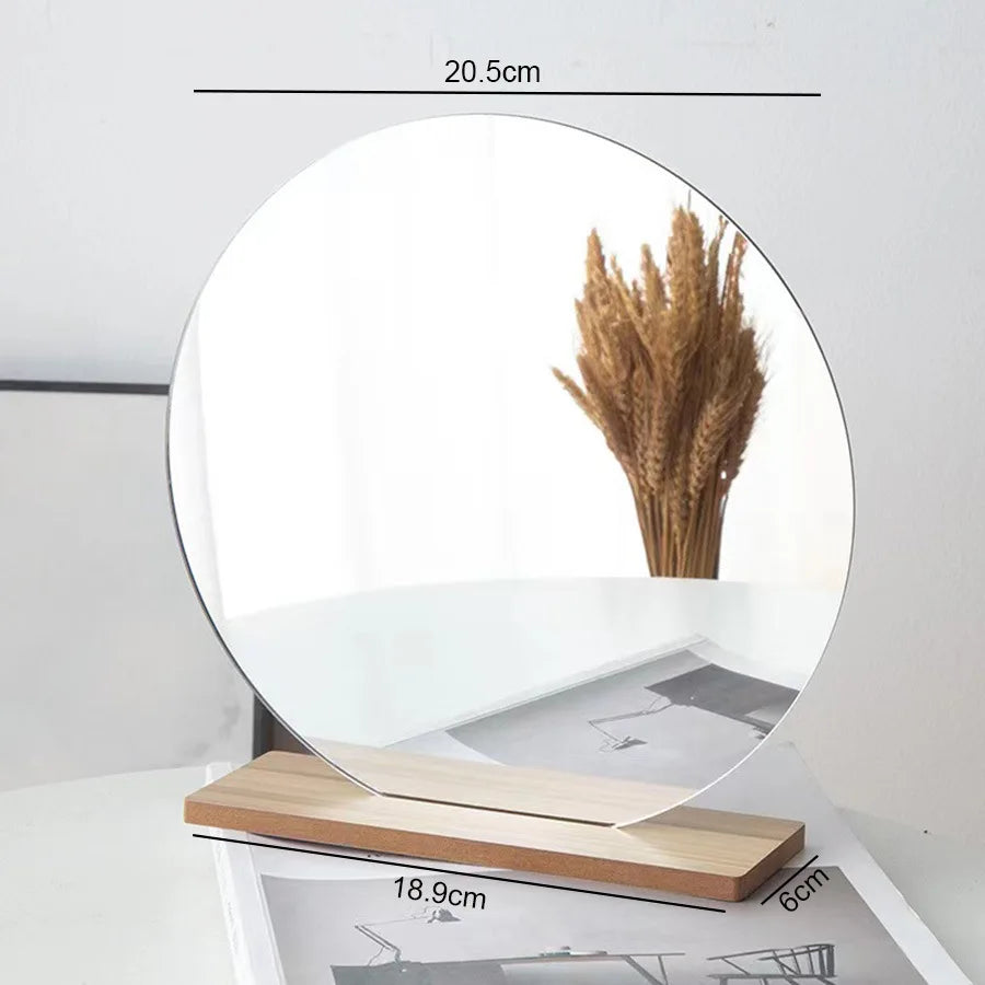 New Acrylic Irregular Mirror for Home Decoration DIY Office Makeup Desktop Ornament Decoration Standing Mirror ﻿