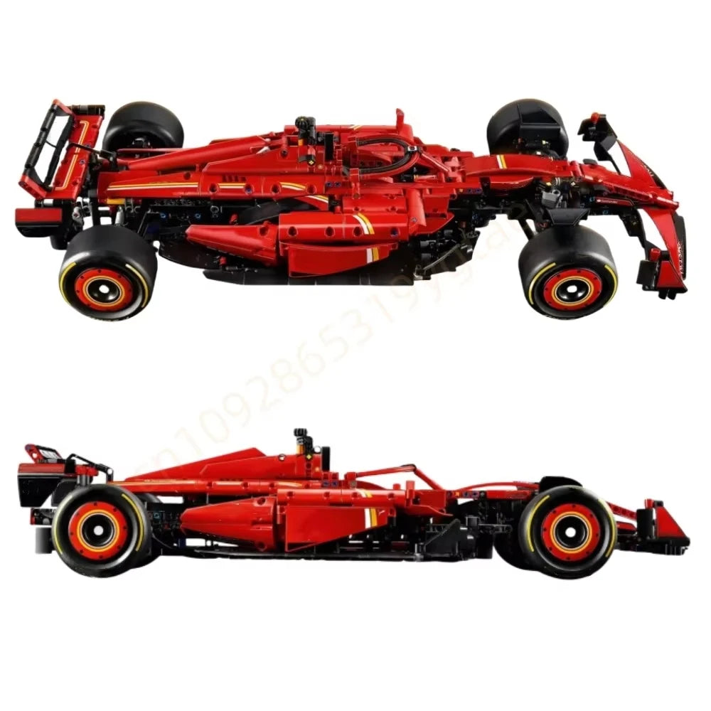 Super red sports car formula racing track car puzzle assembly group boys and girls birthday gift toys