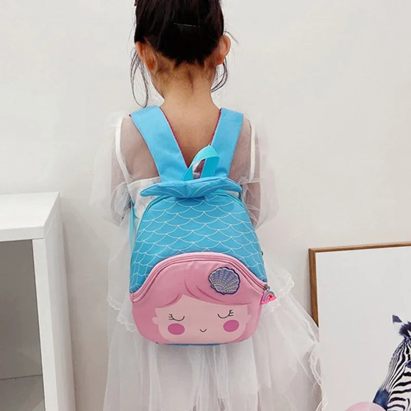 Kindergarten Sequin Princess Toddler Backpack Cartoon Fishtail Backpacks for Kids Cute Mermaid Children'S School Bag Purse Girls