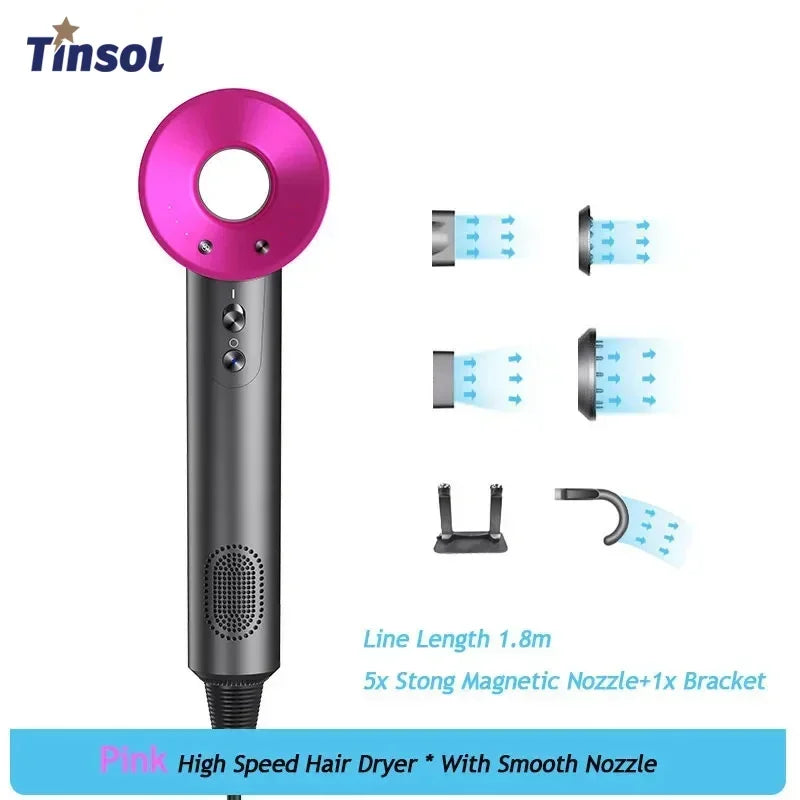 Professional negative ion hair dryer, high-speed constant temperature bladeless hair dryer home negative ion hair dryer