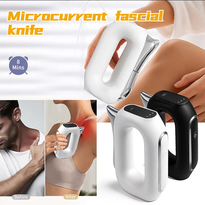 EMS Electric Fascia Scraper Micro Current Compression Muscle Vibration Relaxation Massager Body Lifting Scraper Massage Knife