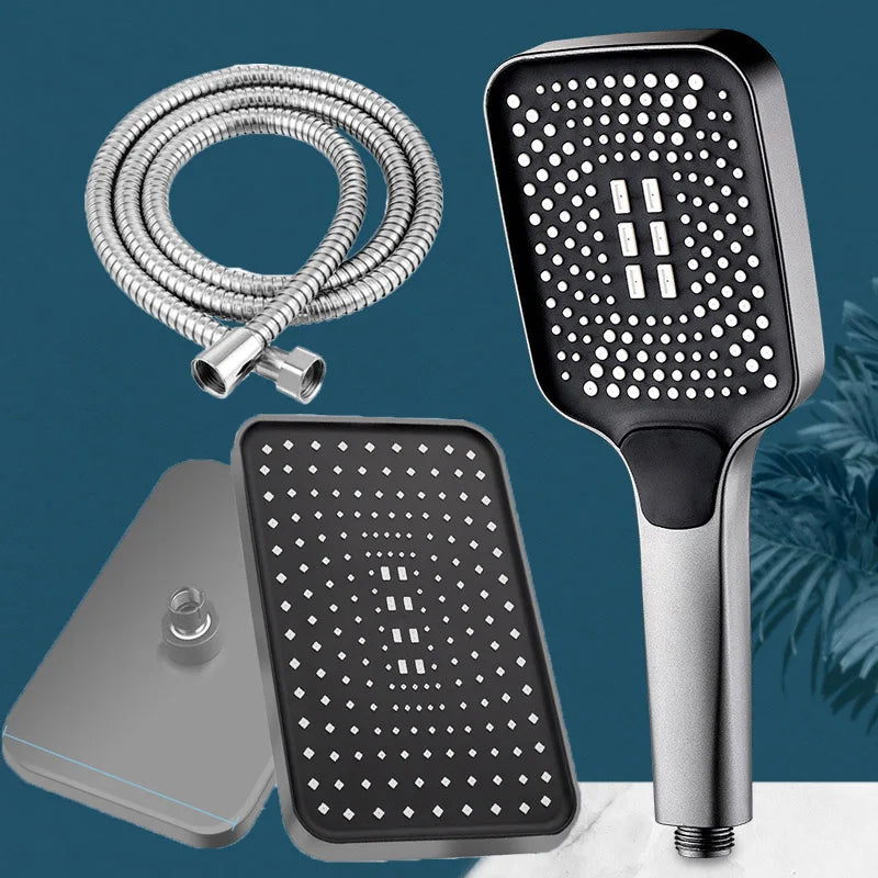 Shower Combo12 inch Large Panel Rain Shower Head/Handheld Shower Combination Bathroom Handheld Three-mode Booster Set